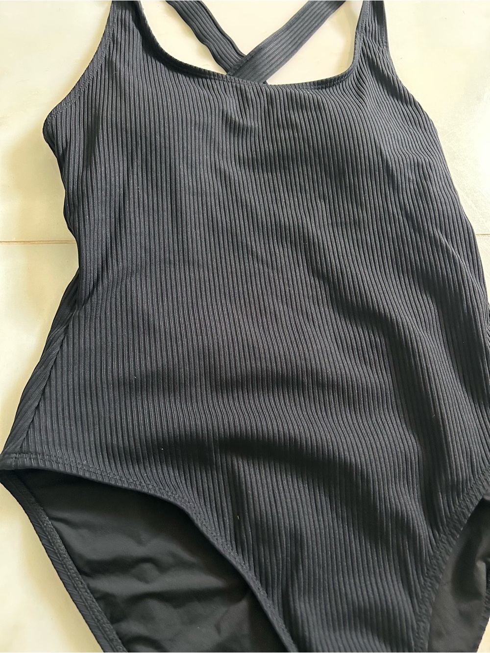 Andie Seim Tulum Black Ribbed One-Piece Swimsuit - Picture 2 of 4